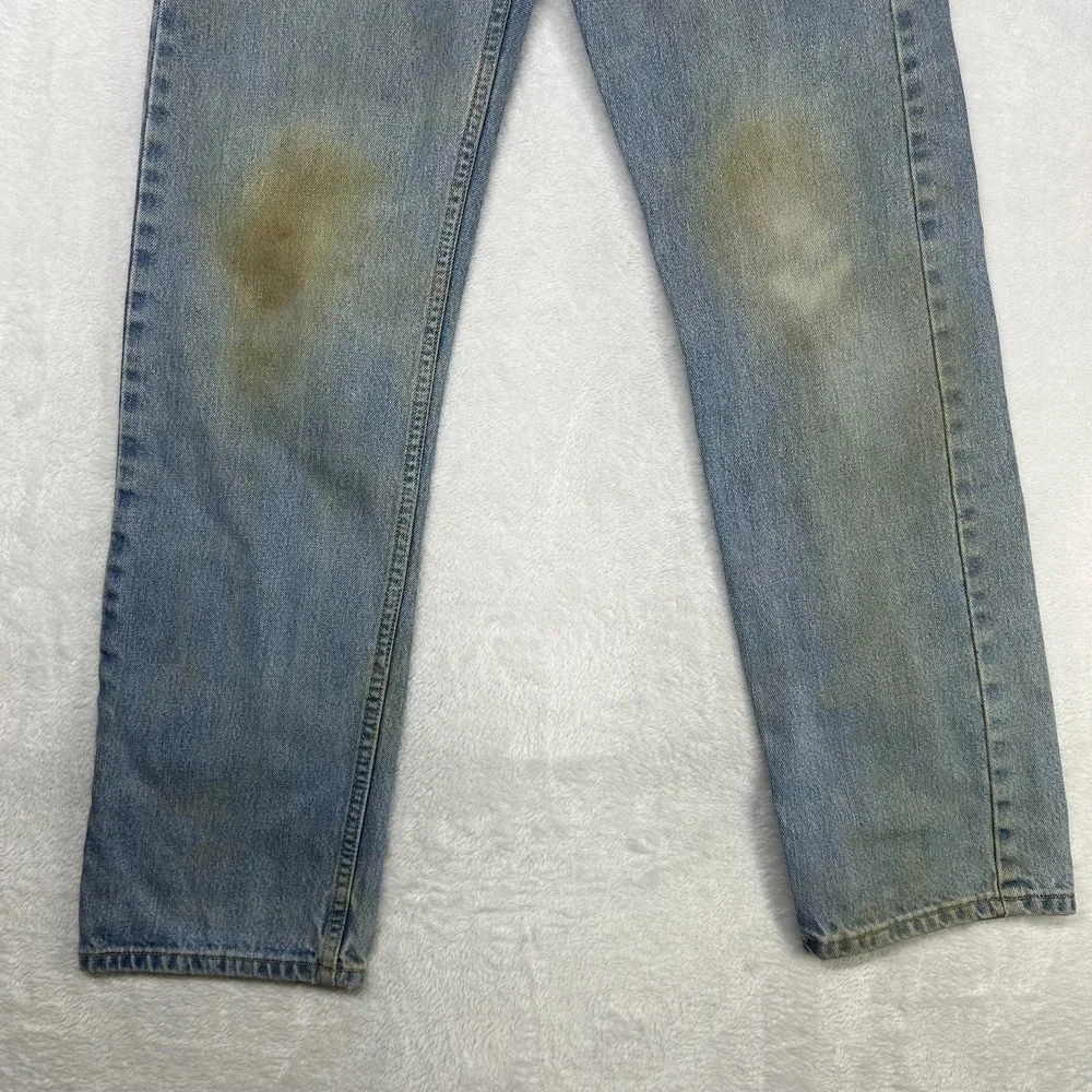 Levi's 505 Jeans Men's‎ Blue Denim Pockets Regular Fit Straight Zip Fly - 28X33